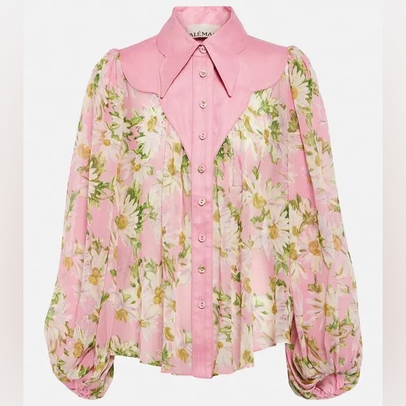 Alemais Pink Floral Maia Blouse - Picture 2 of 8